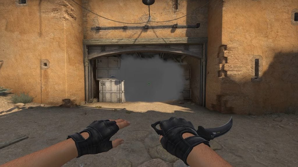 CT Spawn Mid from A Short - Smoke Spots for Dust 2